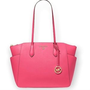 Michael Kors Marilyn Medium Top Zip Leather Tote